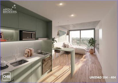 Apartamento monoambiente en venta en Pocitos - 304