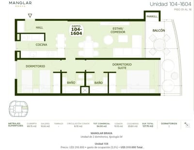 Departamento en Playa Brava