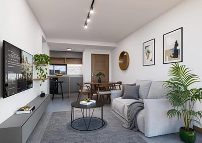 Departamento en Ultimo piso con cochera a la Venta de 1 dormitorio de 56m2 en el Edificio Alban 2