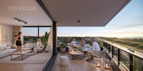 Apartamento en venta al frente 2 dormitorios en Parque Carrasco