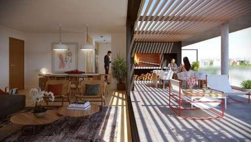 Venta Apartamento de 2 Dormitorios Con Parrilla Propia en Pocitos