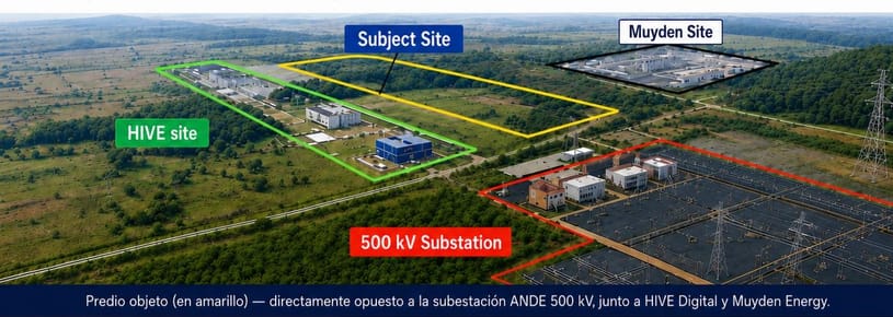 Campus en venta 9 Ha para Data Center frente a Subestación Ande en Valenzuela
