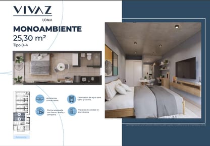 Departamento Monoambiente en venta en pozo para inversión zona Univ UMAX en Loma Pyta Asunción