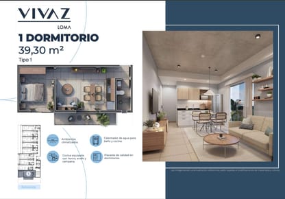 Departamento de 1 dormitorio en venta en pozo para inversión zona Univ UMAX en Loma Pyta Asunción