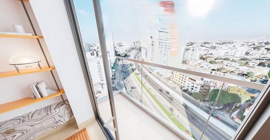 Moderno departamento de 2 dormitorios con vista externa - piso 14