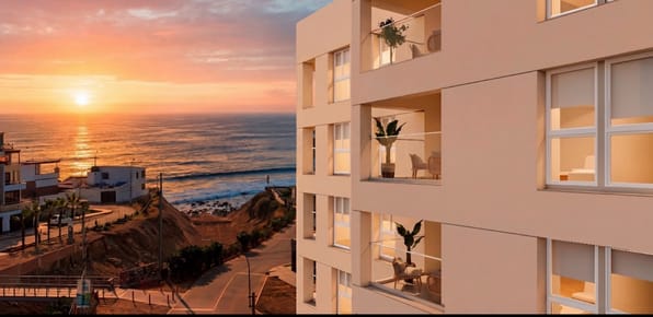 Dpto. 75m² frente al mar en Punta Hermosa – 3 dormitorios en La Fragata