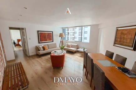 Departamento en alquiler en el corazon de Miraflores de 2 dorm y 105 m2