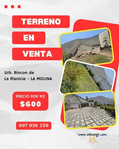 Venta de Terreno Urbanizacion Rincon de la Planicie de + 1000 mts