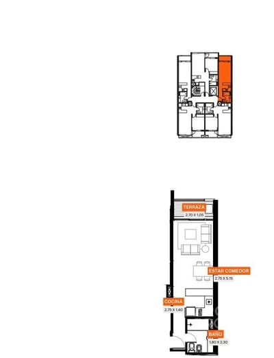 Apartamento monoambiente en venta en Cordón - 403