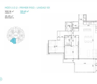 Departamento en venta en Sense Manantiales - Bikini y Montoya, U. 101