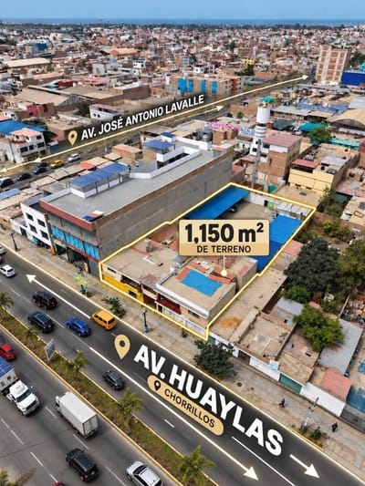 Terreno Comercial en Chorrillos -  1,150 m²