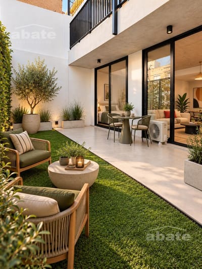 Venta apartamento un dormitorio en Pocitos con patio jardin