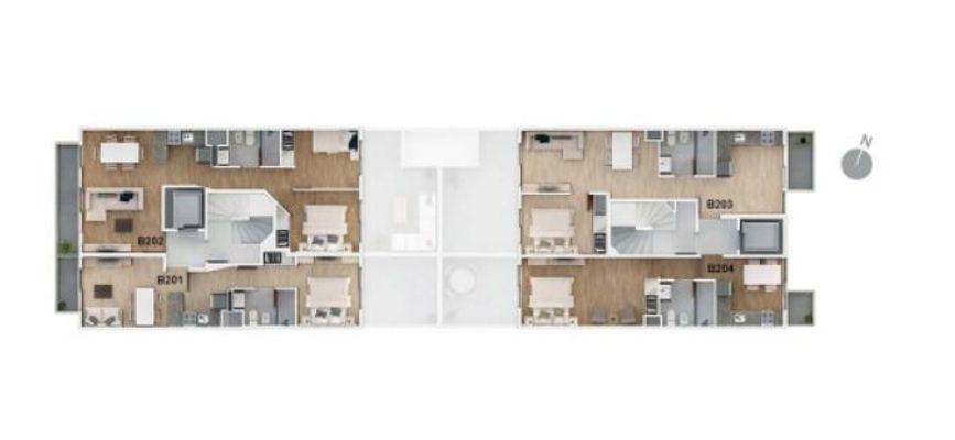 Plano Piso 2 — ONN Be Hache Paullier