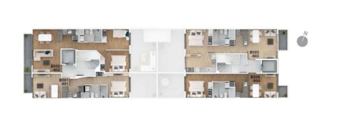 Plano Piso 3 - 9 — ONN Be Hache Paullier